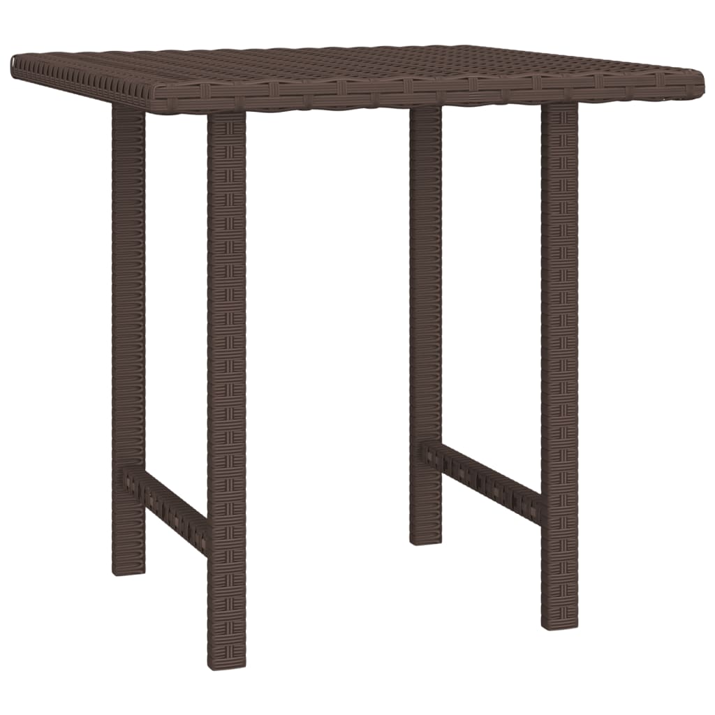 sideborde 3 stk. til haven polyrattan brun