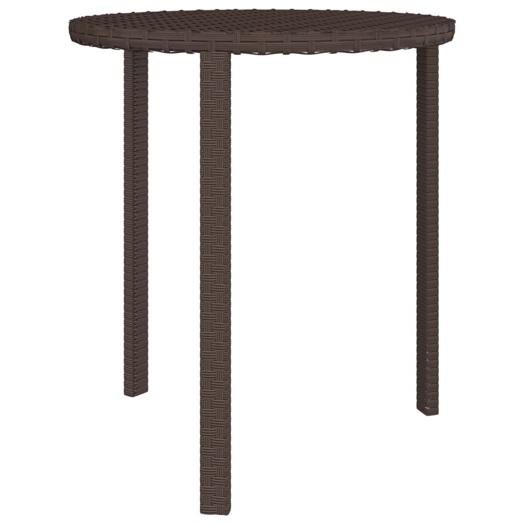 sideborde 3 stk. til haven polyrattan brun