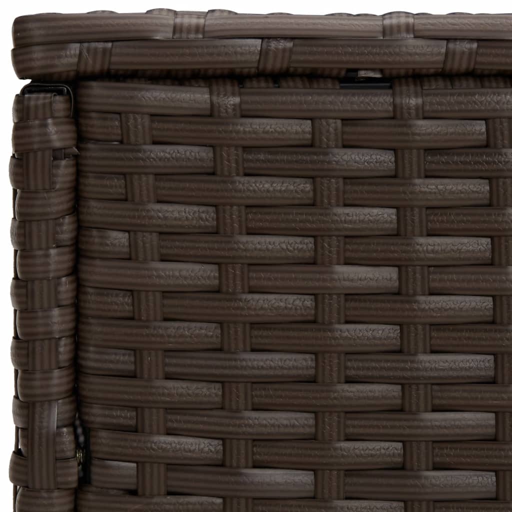 sideborde 3 stk. til haven polyrattan brun