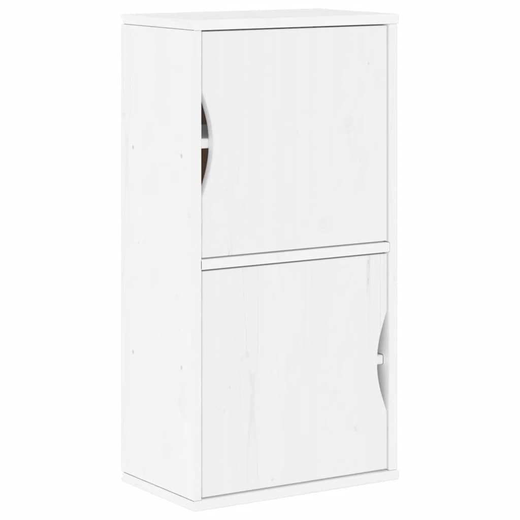 sideskab ODDA 40x24x79 cm massivt fyrretræ hvid