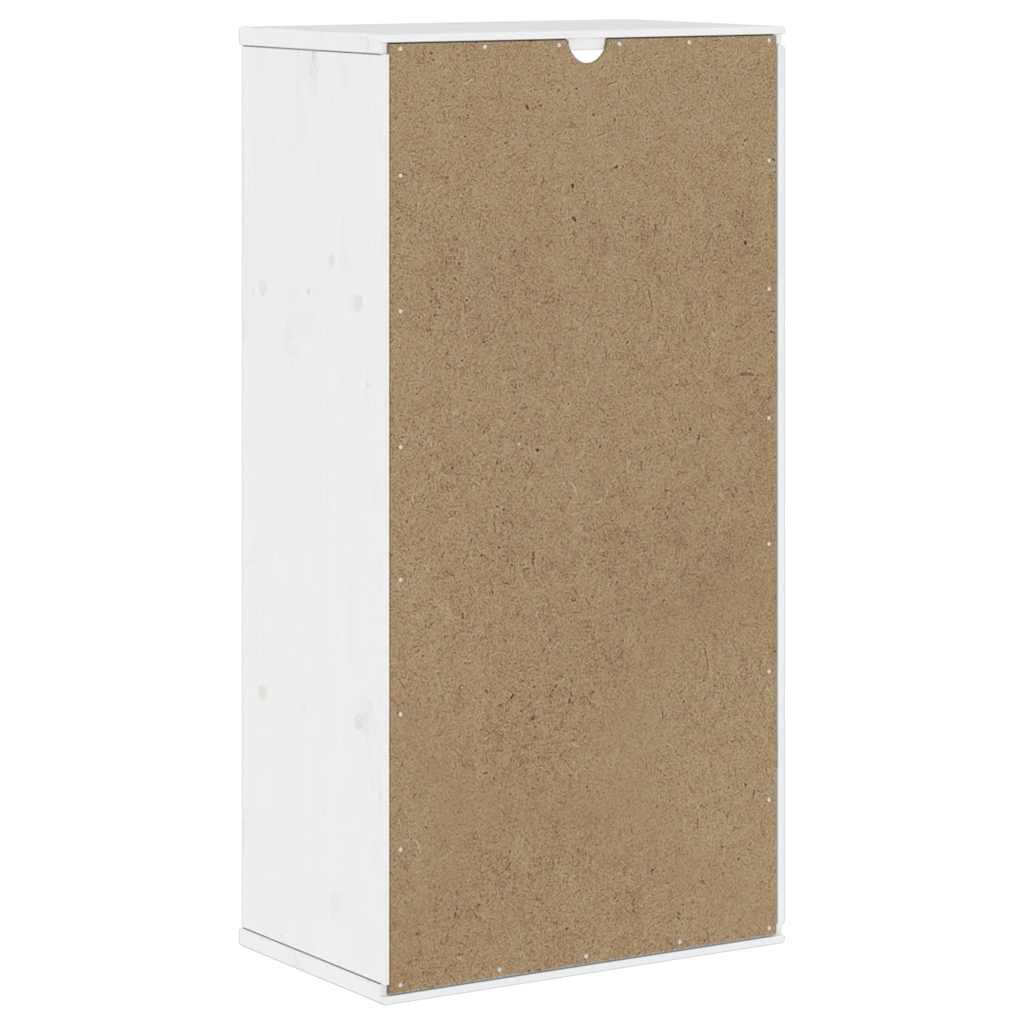sideskab ODDA 40x24x79 cm massivt fyrretræ hvid