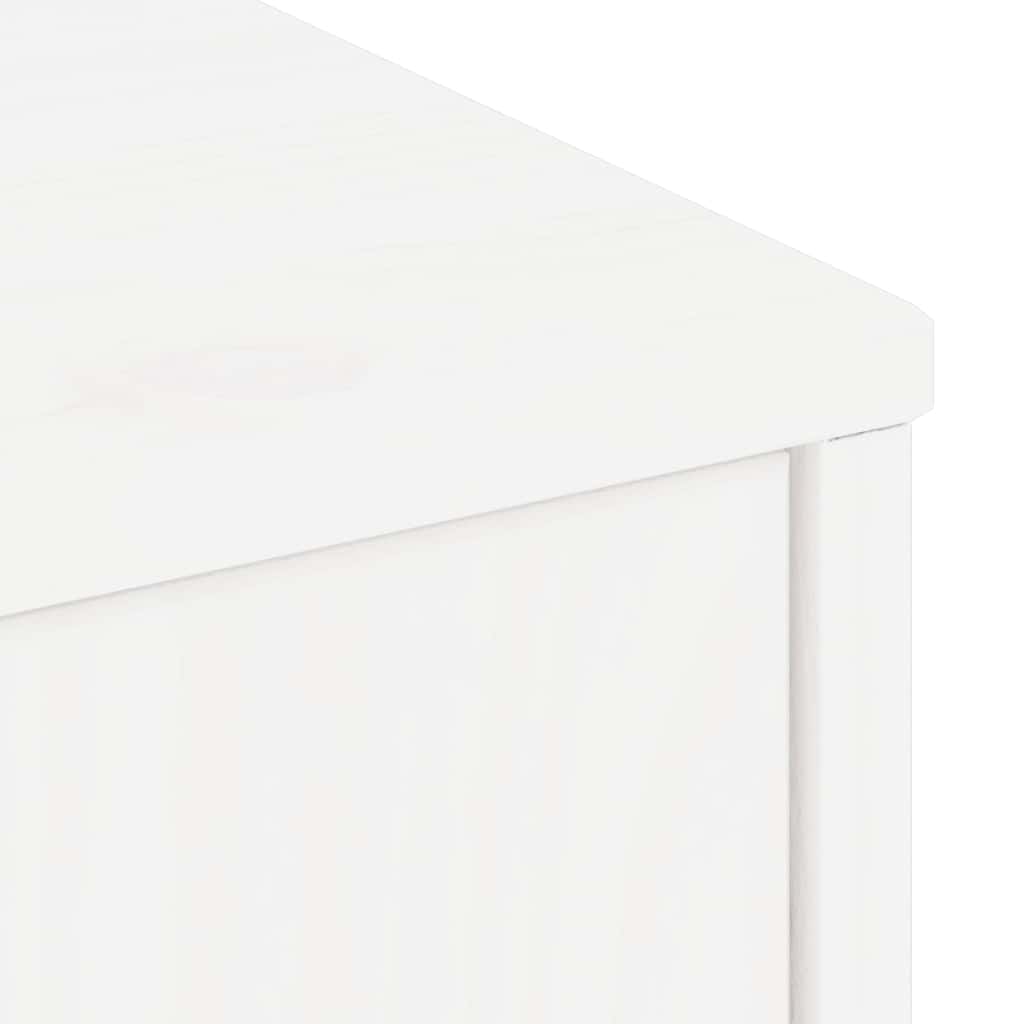TV-skab ODDA 79x24x40 cm massivt fyrretræ hvid