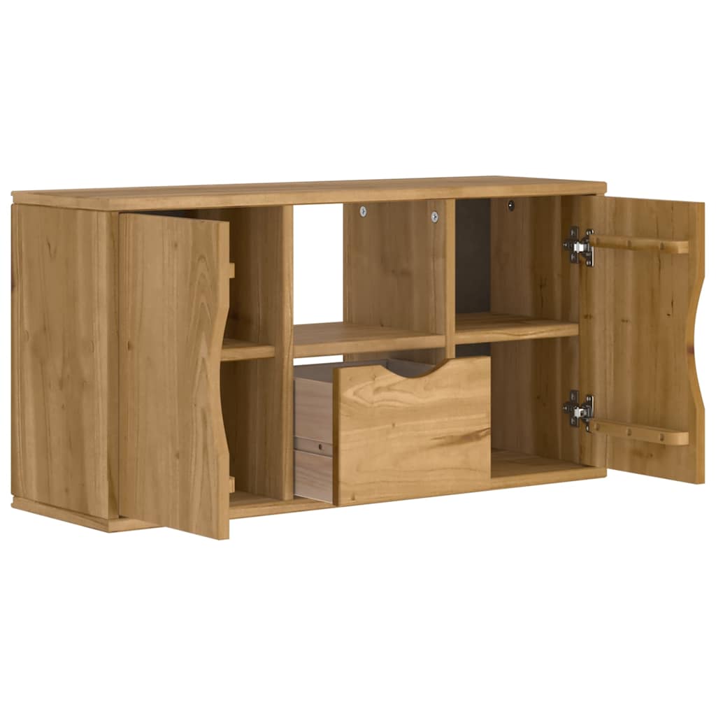TV-skab ODDA med skuffe 79x24x40 cm massivt fyrretræ
