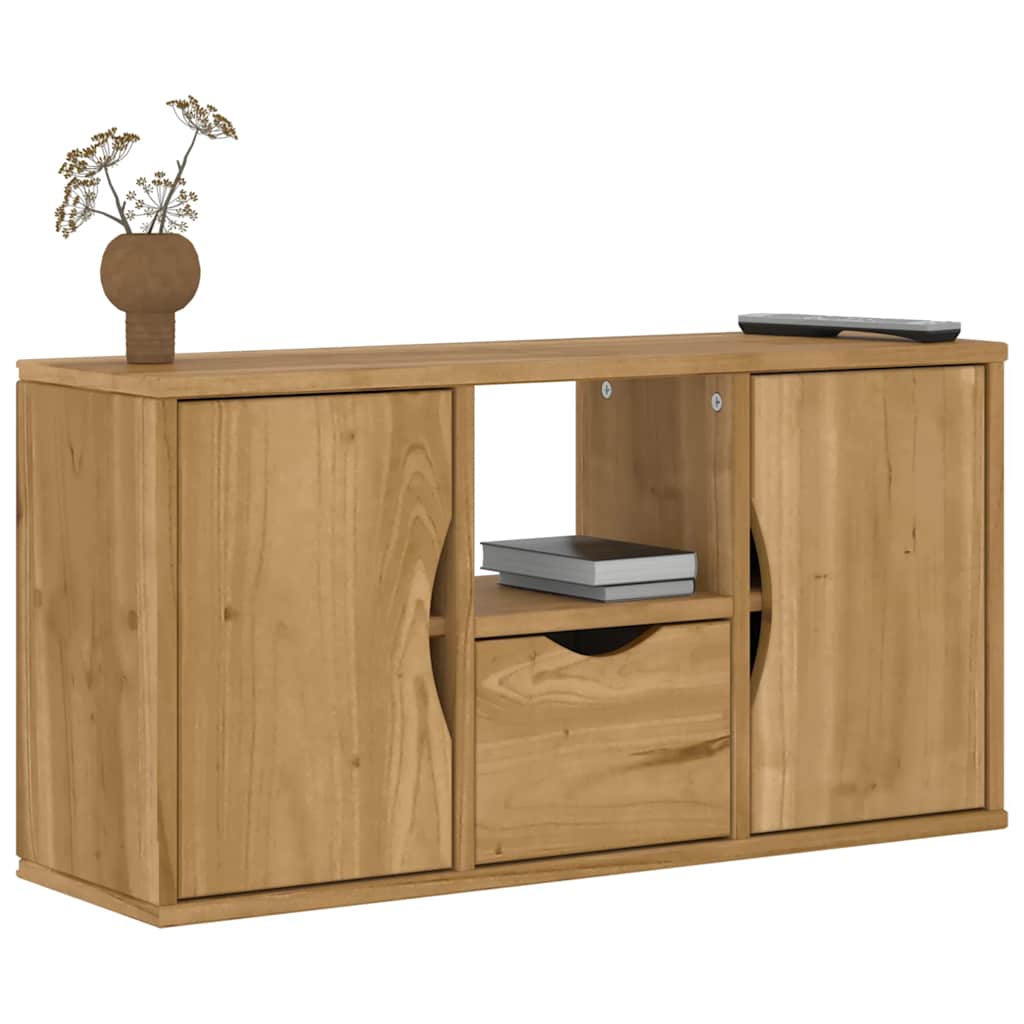 TV-skab ODDA med skuffe 79x24x40 cm massivt fyrretræ