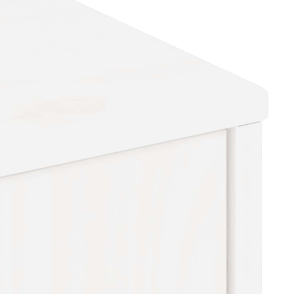 TV-skab ODDA med skuffe 79x24x40 cm massivt fyrretræ hvid