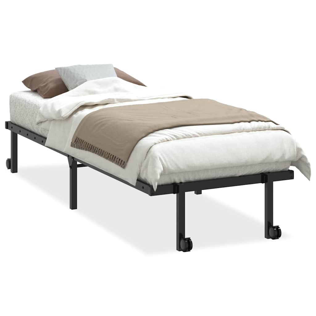 sengeramme uden madras foldbare 80x200 cm stål sort