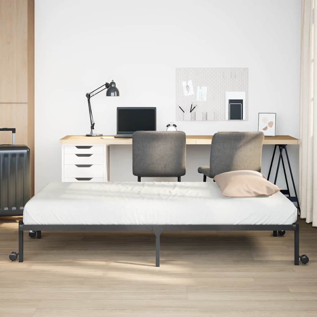 sengeramme uden madras foldbare 80x200 cm stål sort