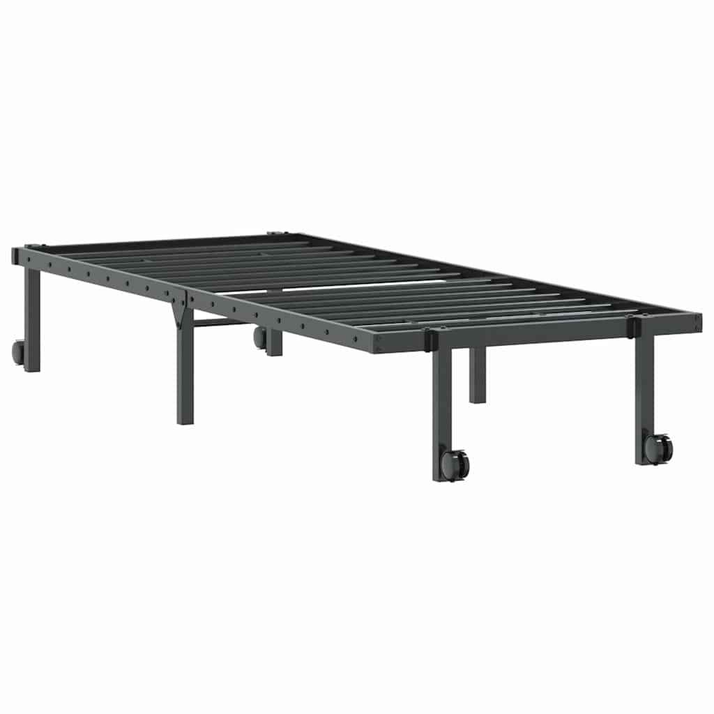 sengeramme uden madras foldbare 80x200 cm stål sort