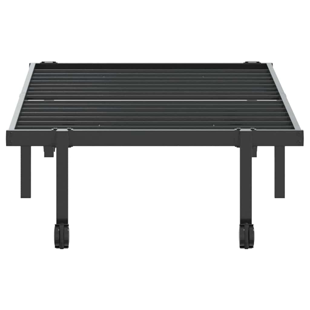 sengeramme uden madras foldbare 80x200 cm stål sort