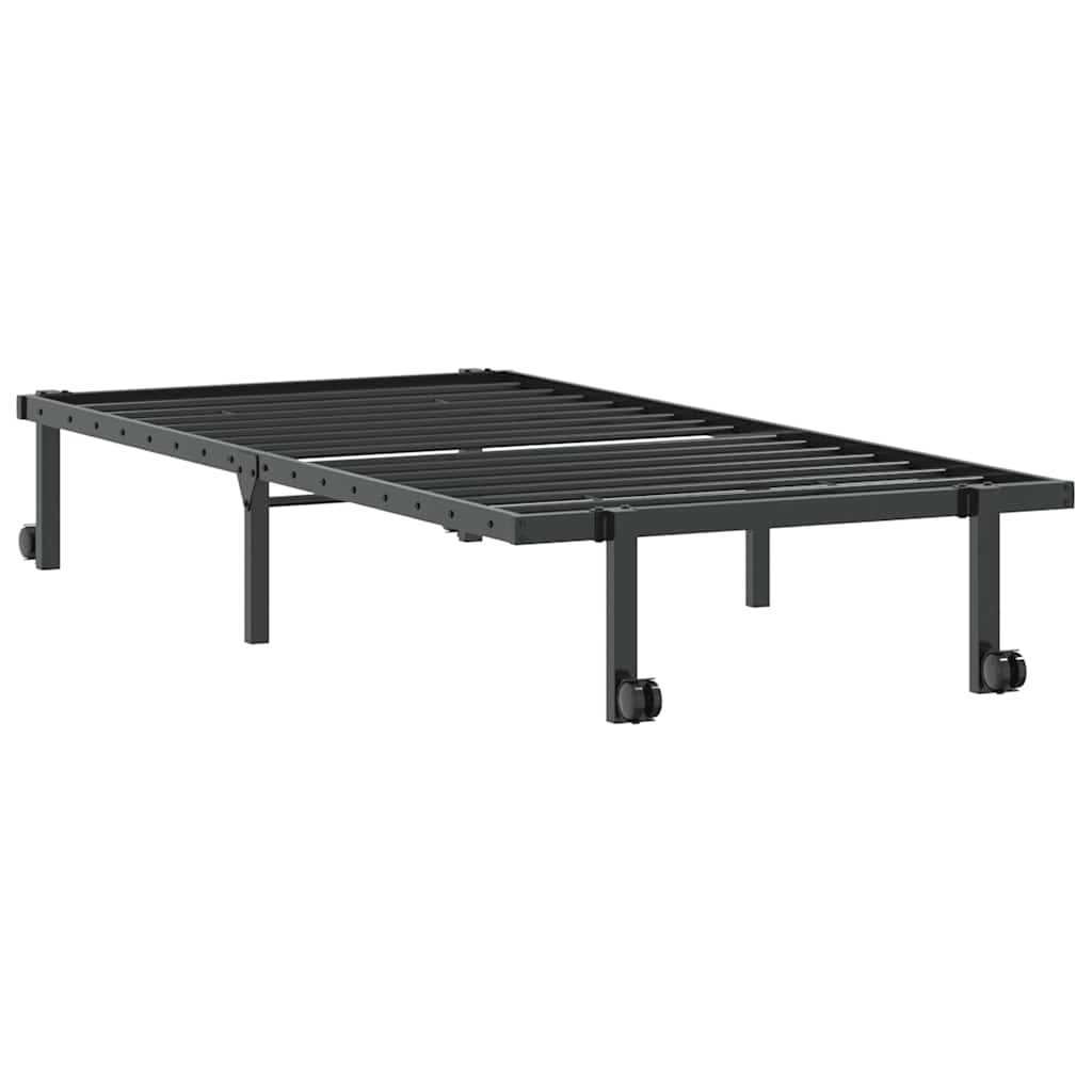 sengeramme uden madras foldbare 90x190 cm stål sort