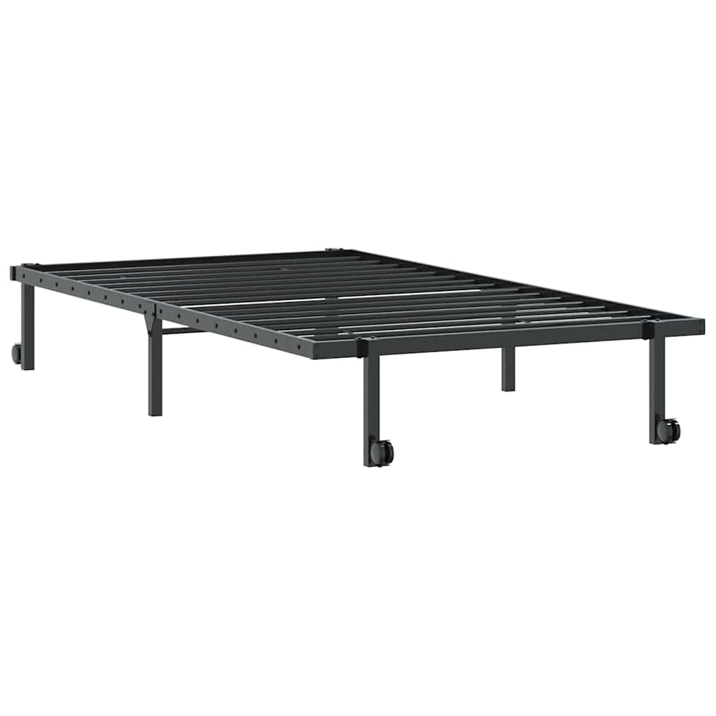 sengeramme uden madras foldbare 100x190 cm stål sort