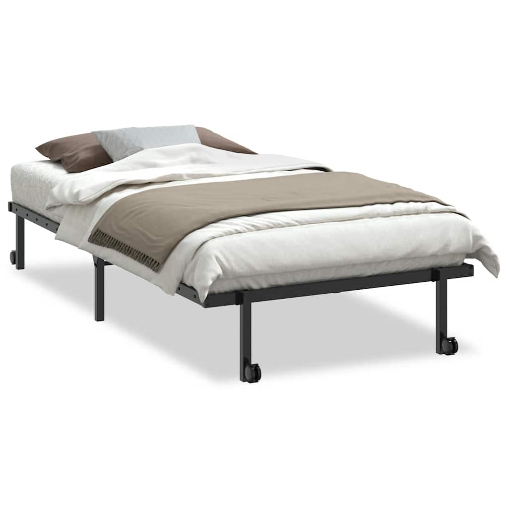 sengeramme uden madras foldbare 107x203 cm stål sort
