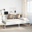 sengeramme uden madras foldbare 100x190 cm stål hvid