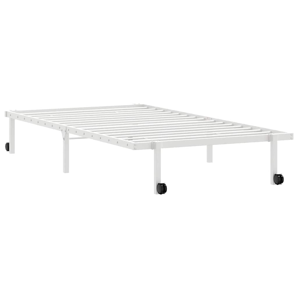 sengeramme uden madras foldbare 107x203 cm stål hvid
