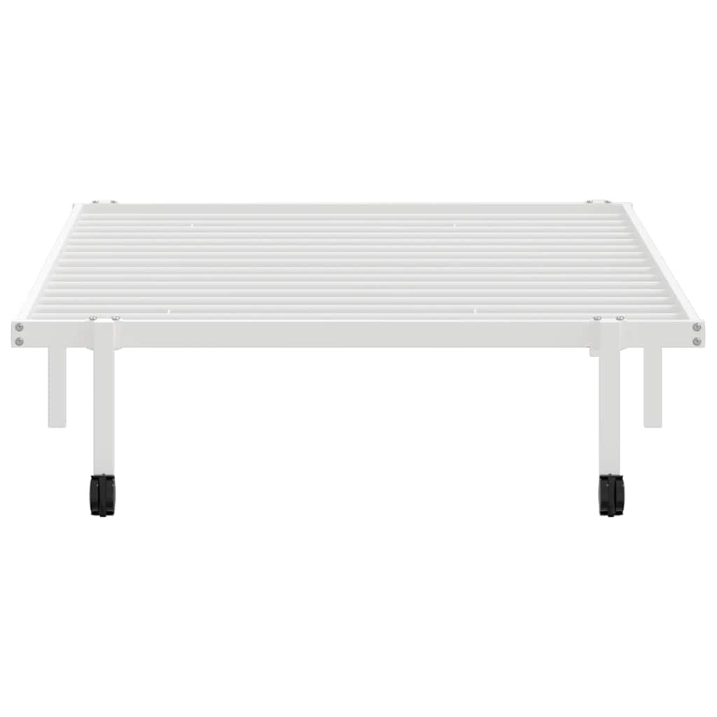 sengeramme uden madras foldbare 107x203 cm stål hvid