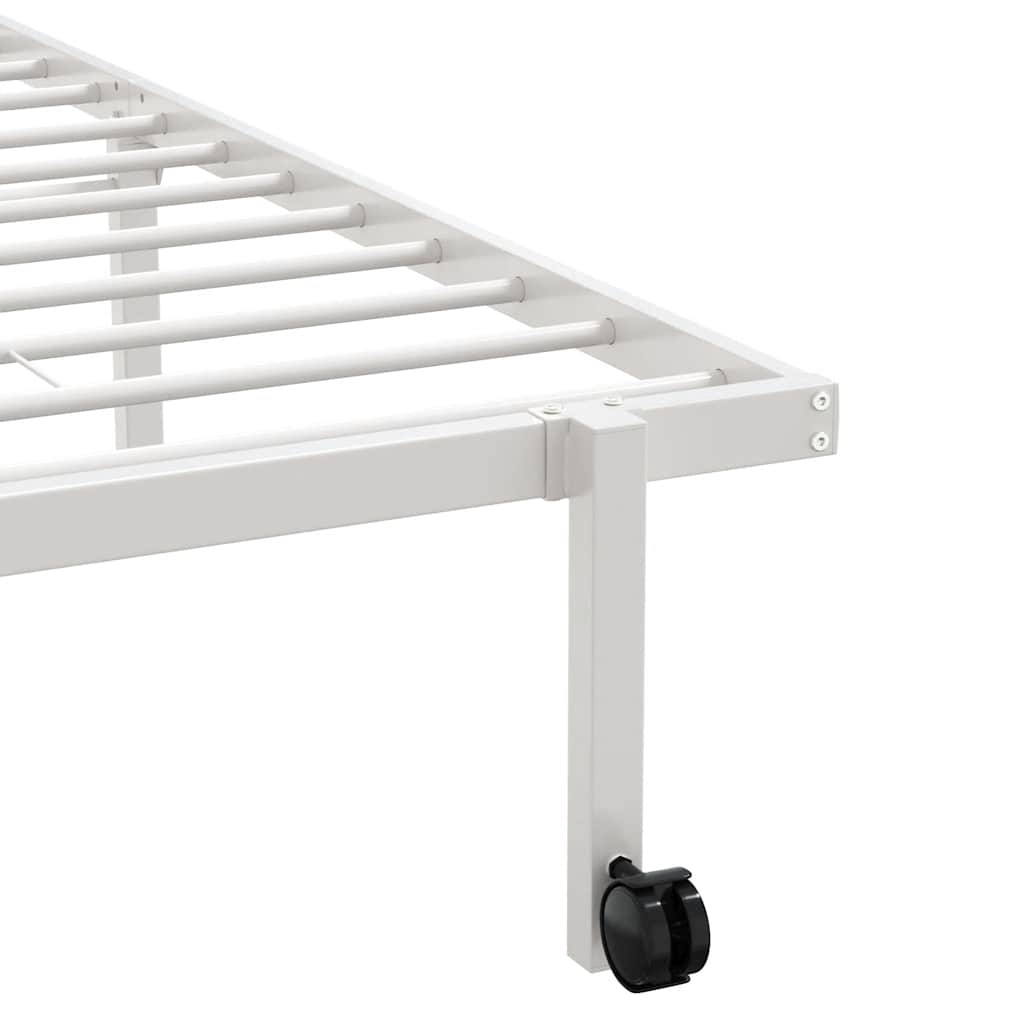 sengeramme uden madras foldbare 107x203 cm stål hvid