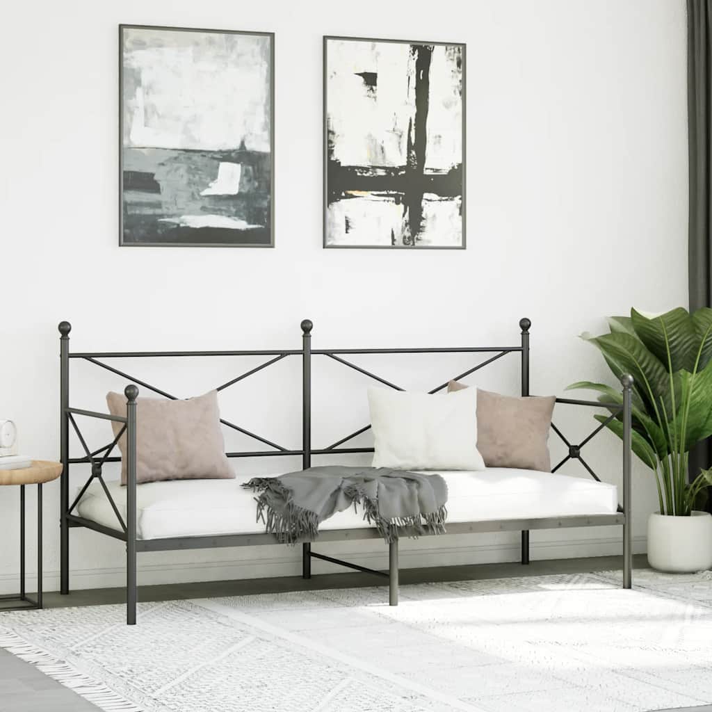 daybed uden madras 80x200 cm stål sort