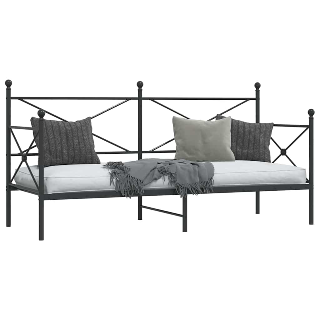 daybed uden madras 80x200 cm stål sort