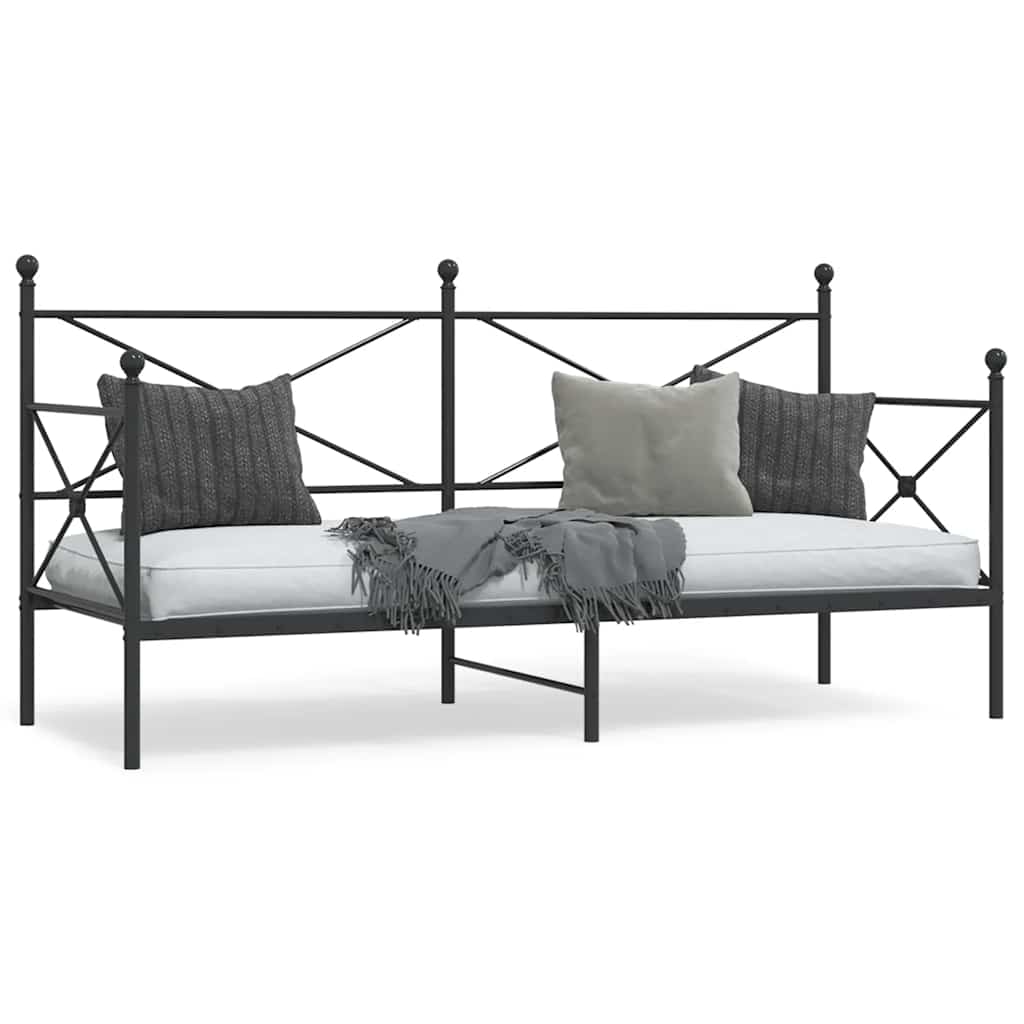 daybed uden madras 80x200 cm stål sort