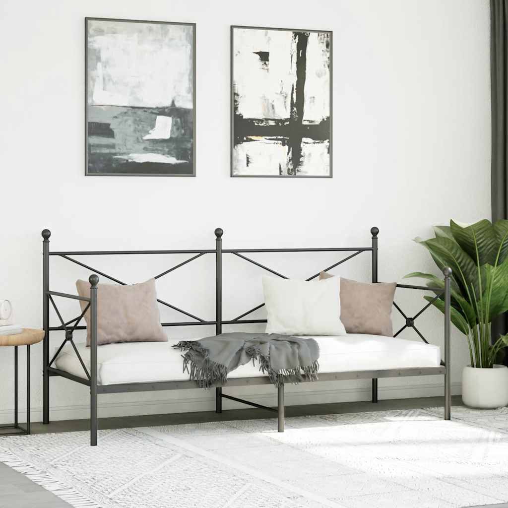 daybed uden madras 90x200 cm stål sort