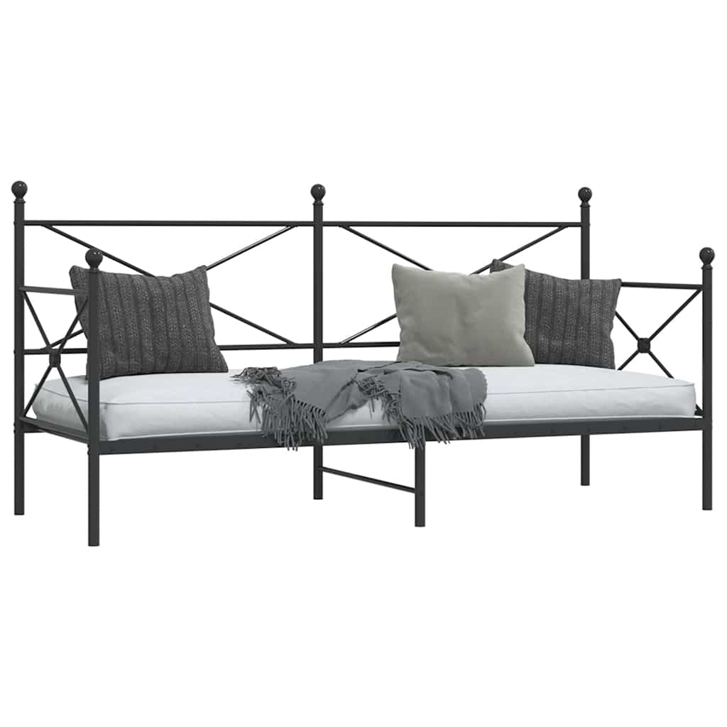 daybed uden madras 90x200 cm stål sort