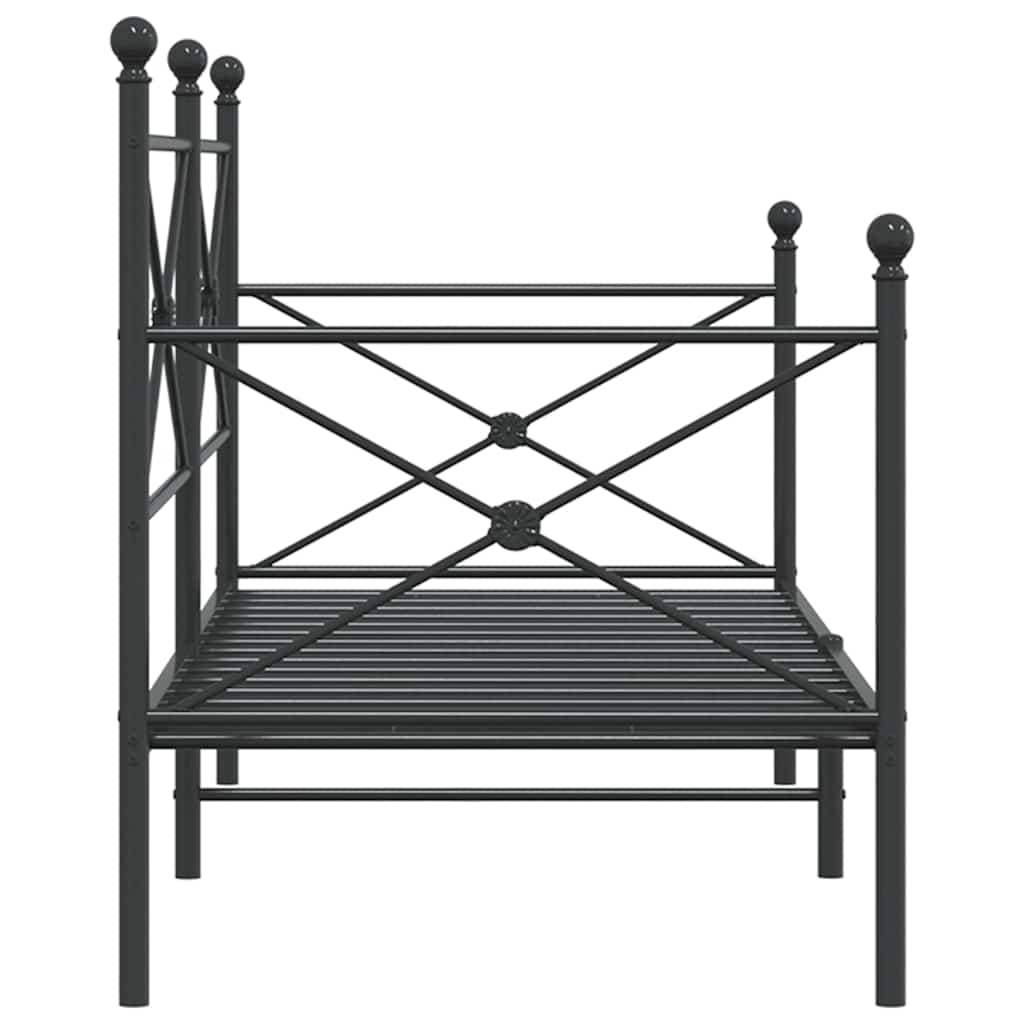 daybed uden madras 90x200 cm stål sort