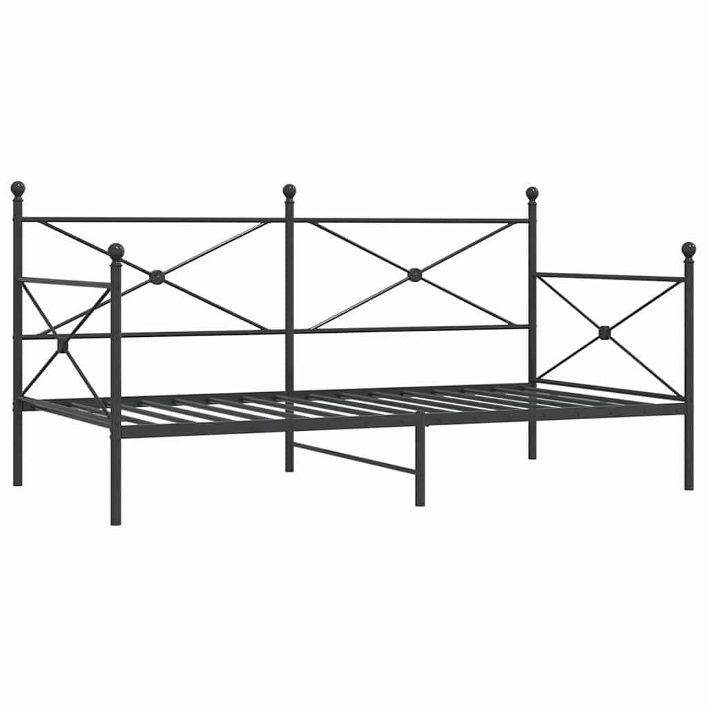 daybed uden madras 100x190 cm stål sort