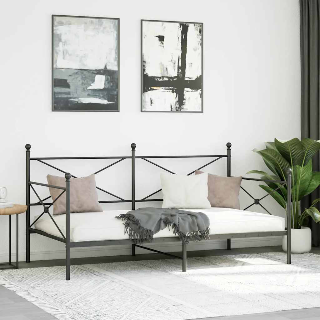 daybed uden madras 100x190 cm stål sort
