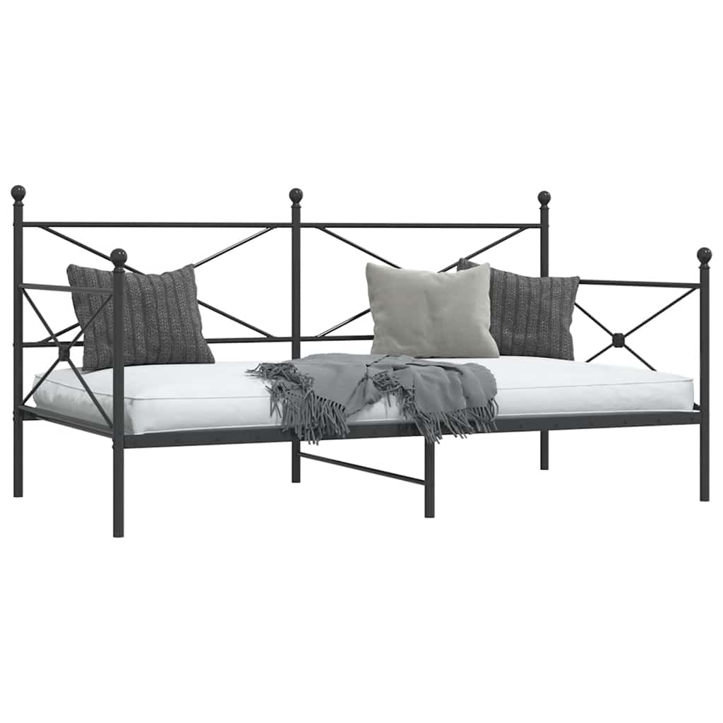 daybed uden madras 100x190 cm stål sort