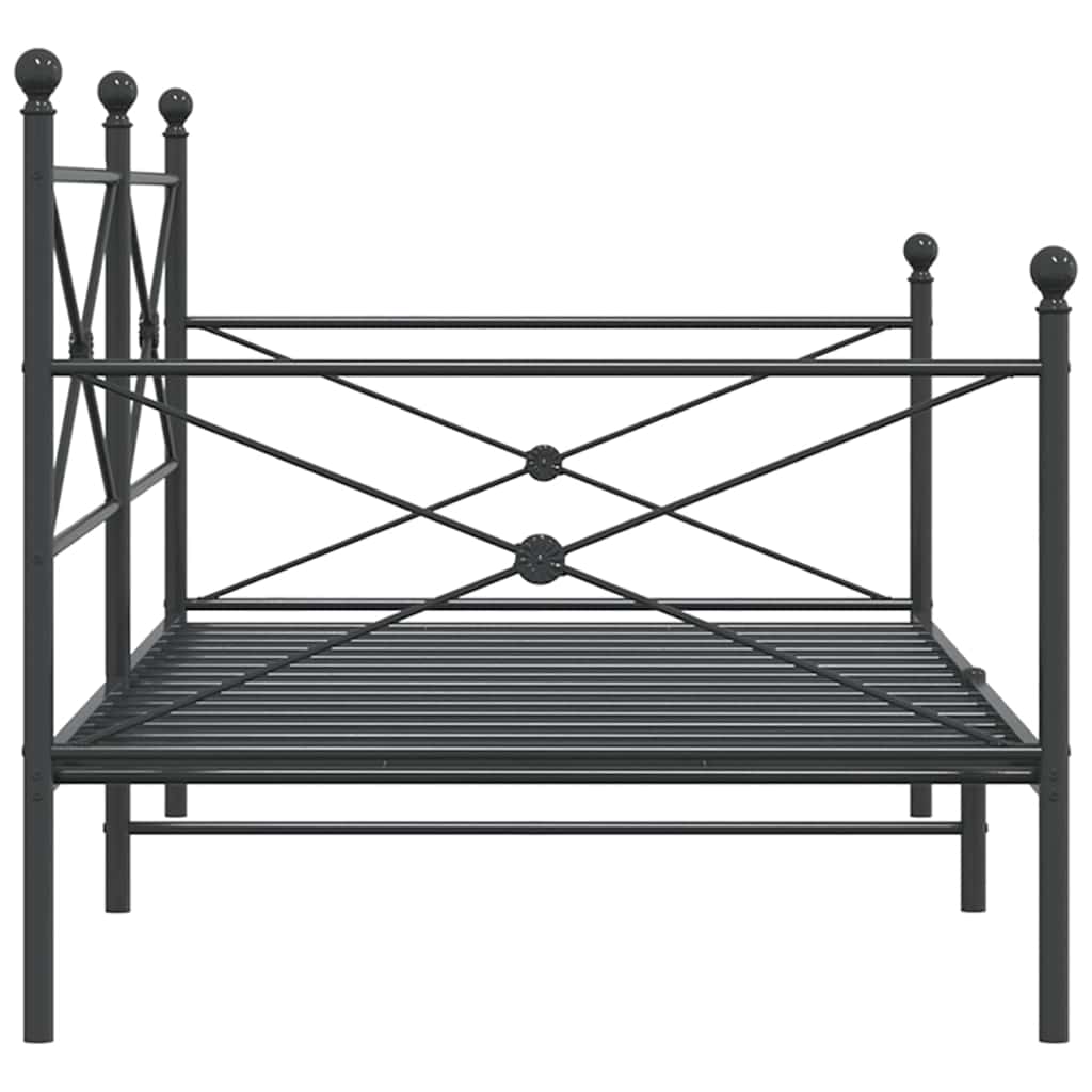 daybed uden madras 100x190 cm stål sort