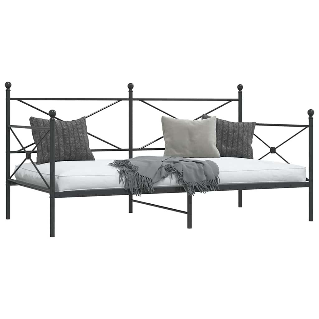 daybed uden madras 100x200 cm stål sort