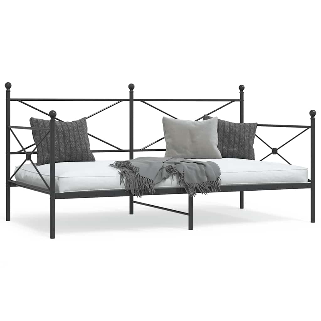 daybed uden madras 100x200 cm stål sort