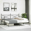 daybed med udtræk uden madras 100x200 cm stål sort