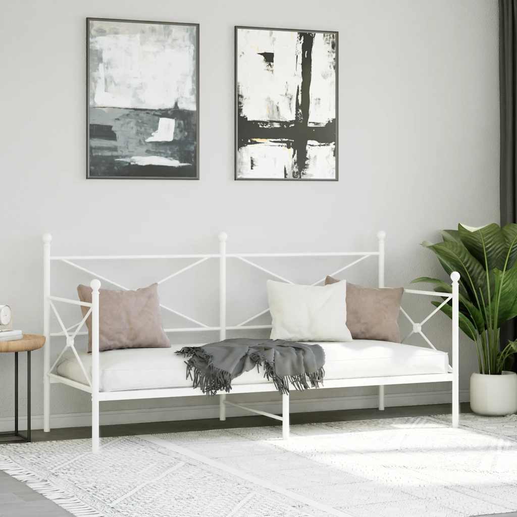 daybed uden madras 90x200 cm stål hvid