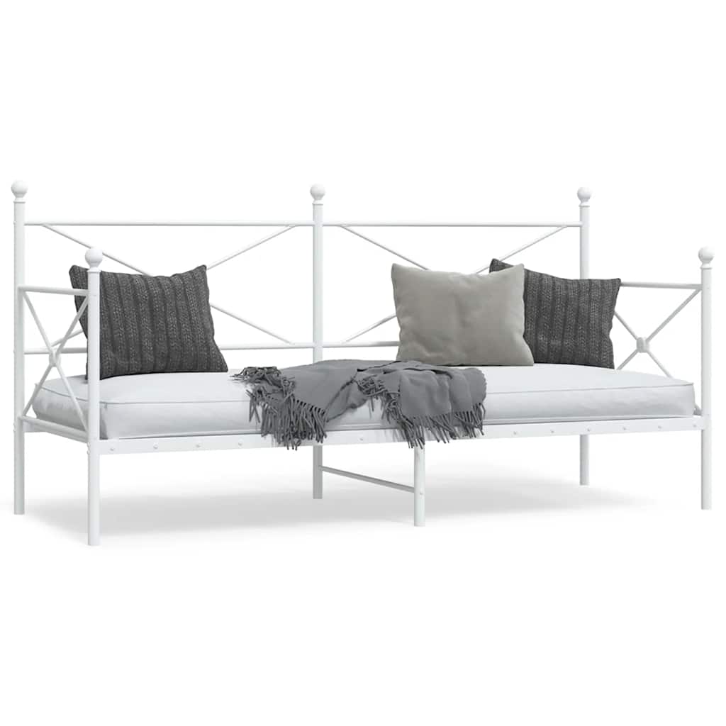 daybed uden madras 90x200 cm stål hvid