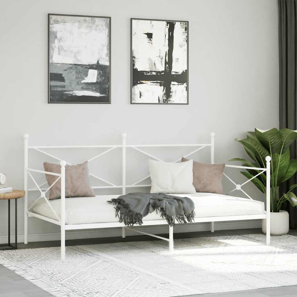 daybed uden madras 100x200 cm stål hvid