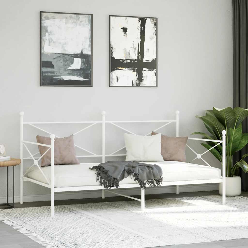 daybed uden madras 107x203 cm stål hvid