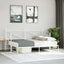 daybed med udtræk uden madras 80x200 cm stål hvid