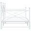 daybed med udtræk uden madras 107x203 cm stål hvid