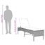 liggestol med hynde 55x200x44 cm polyrattan brun