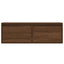 tv-bord med LED-lys 75x35,5x25 cm brun egetræsfarve
