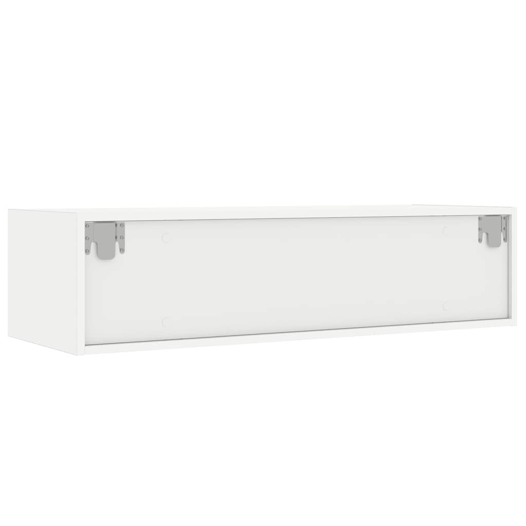 tv-skab med LED-lys 100X35,5x25 cm hvid