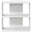 bogreol med 3 hylder 60x30x60 cm konstrueret træ hvid