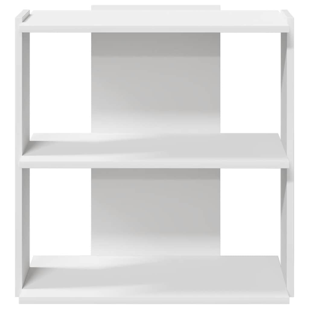 bogreol med 3 hylder 60x30x60 cm konstrueret træ hvid