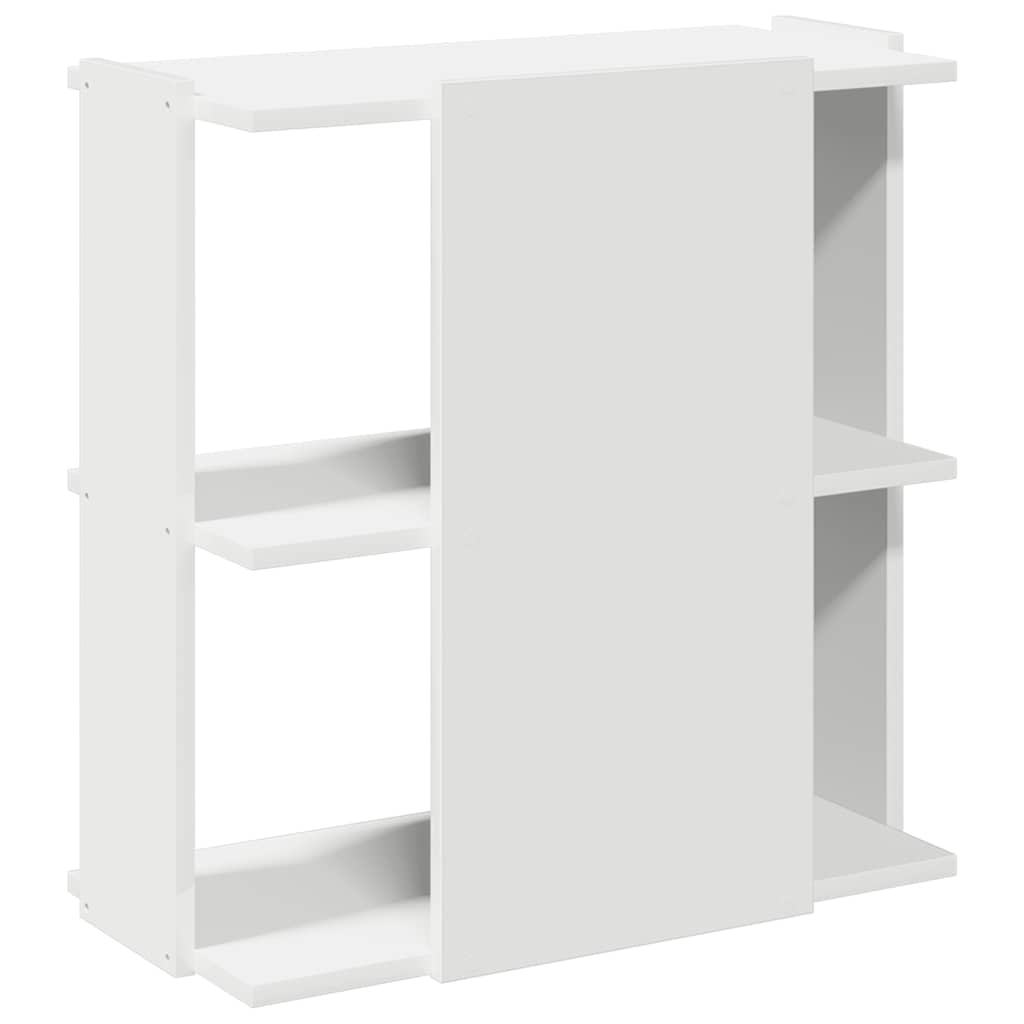 bogreol med 3 hylder 60x30x60 cm konstrueret træ hvid