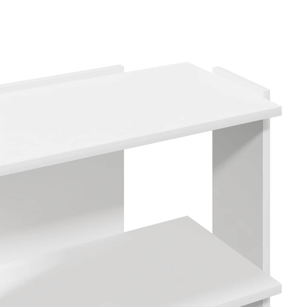 bogreol med 3 hylder 60x30x60 cm konstrueret træ hvid