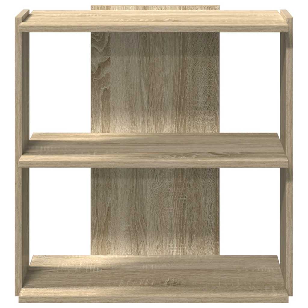 bogreol 60x30x60 cm 3 hylder konstrueret træ sonoma-eg