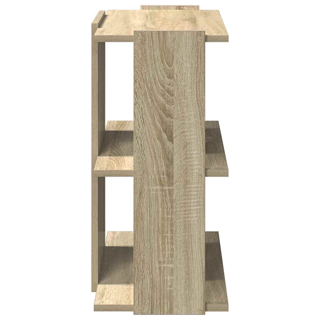 bogreol 60x30x60 cm 3 hylder konstrueret træ sonoma-eg