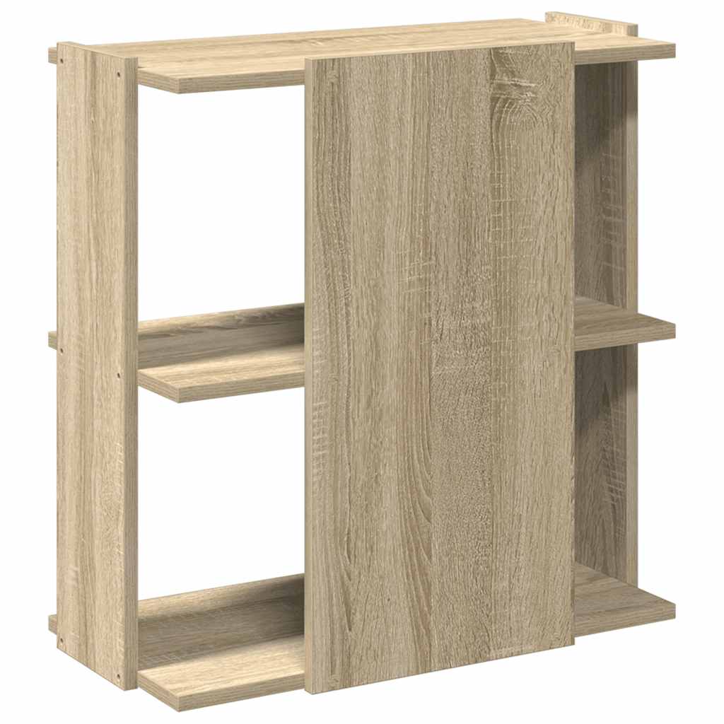 bogreol 60x30x60 cm 3 hylder konstrueret træ sonoma-eg