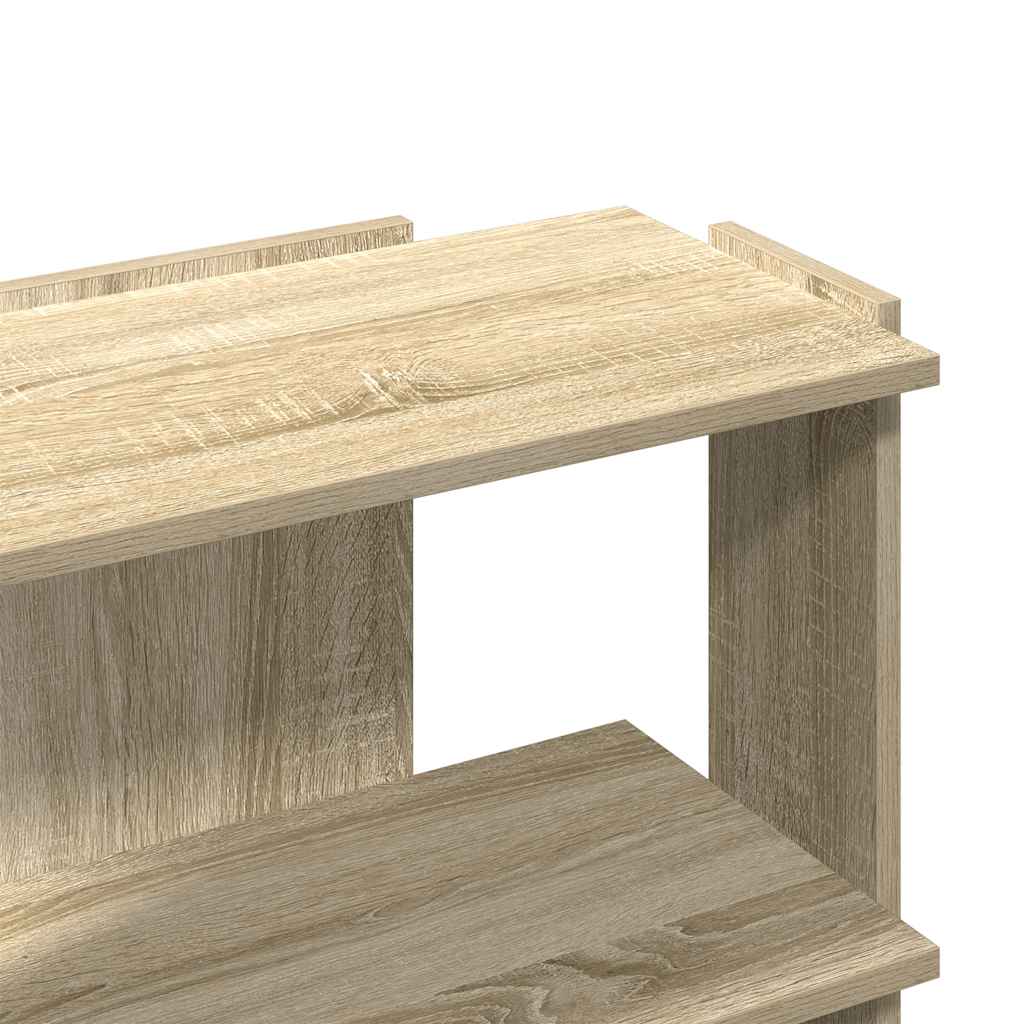 bogreol 60x30x60 cm 3 hylder konstrueret træ sonoma-eg